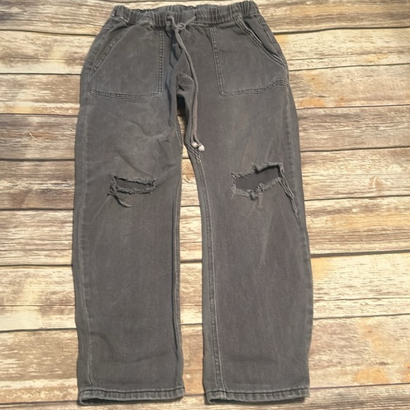 Mustard Seed Pants - MUSTARD SEED Denim Draw Sting Pants - Small